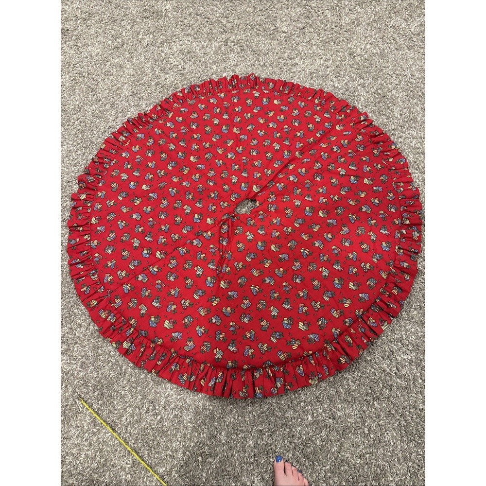 Tree Skirt‎ Ruffle Reversible Angels/hearts - Picture 6 of 10